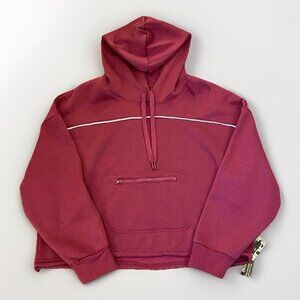 Hind Women's Hoodie Size XL Purple Fleece Long Sleeves Pocket Running NWT $58